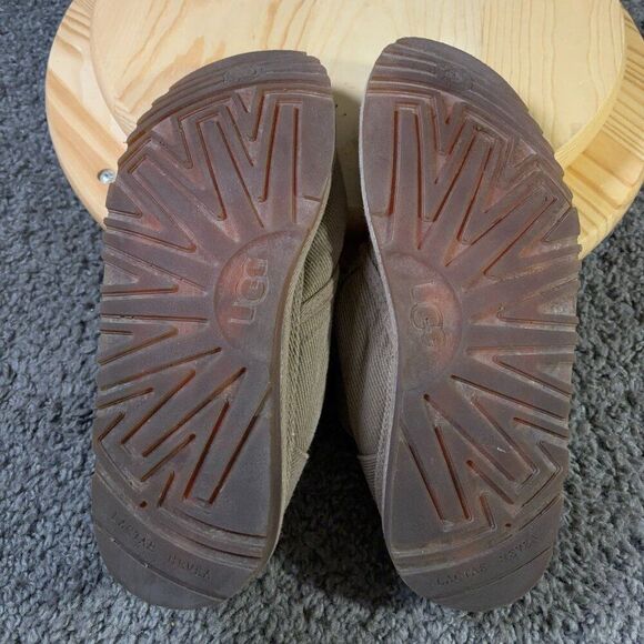 UGG Neumel Natural Chukka Boots Mens Size 11 Natural Hemp Canvas Faux Fur Lined
